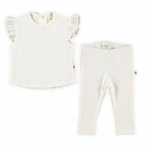 NEW PETIT INDI girl's ruffle top in white